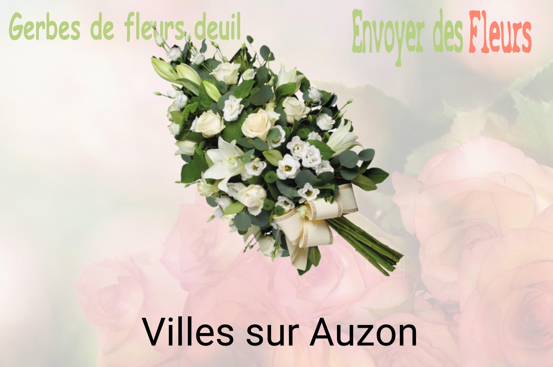 Gerbe de fleurs de deuil livrée à Villes-sur-Auzon